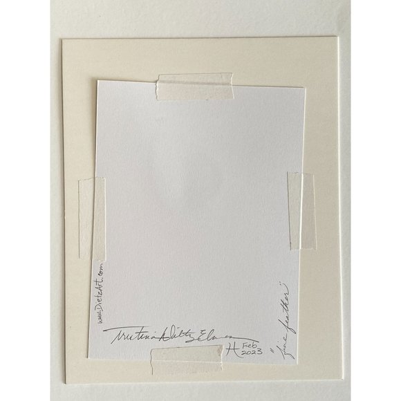 Fine Feather - Original Wall Art Watercolor Feather Painting Matted Frame Ready - Picture 4 of 5